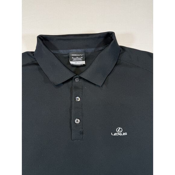 Nike Dri-FIT Victory Men's Golf Polo Shirt Black Size M- Lexus Logo NWT - Picture 2 of 8